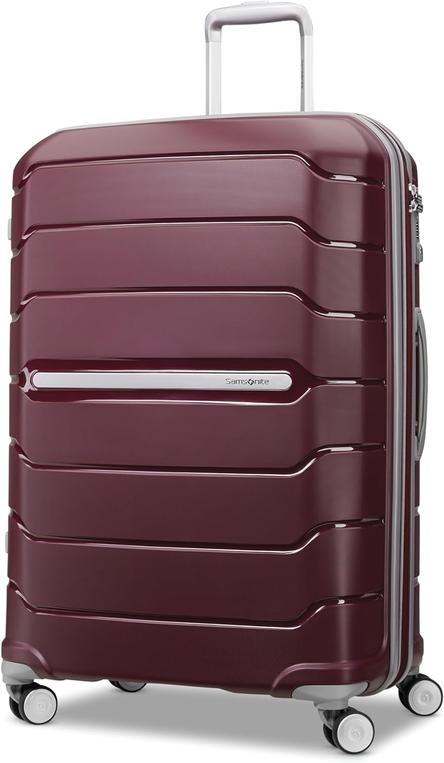 Samsonite Freeform Medium Luggage with Dual 360° Spinner Wheels - Checked Suitcase - TSA Lock, Airline-Approved - Lightweight Durable Polypropylene Expandable Hardshell - Amethyst Purple