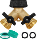 Biswing Garden Hose Splitter 2 Way, Heavy Duty Brass Connector Tap Splitter, Y Splitter 2 Valves with 2 Extra Rubber Washers Father Jim Norris notebooks