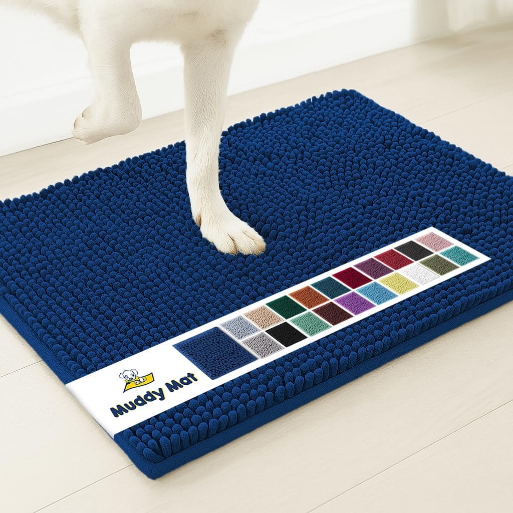 Muddy Mat® | Super Water Absorbent Door Mat Indoor, Microfiber Quick Dry Chenille Entryway Rug, Slip Resistant Front Door Mat, Indoor Mats for Entryway, Machine Washable Pet Rug, Grey 28"x18" Father Jim Norris notebooks