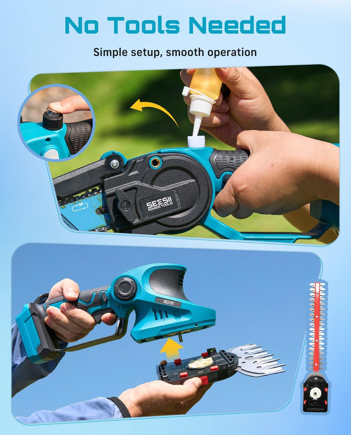SEESII Flagship 8-Inch Cordless Mini Chainsaw, Upgraded Brushless Motor Father Jim Norris notebooks