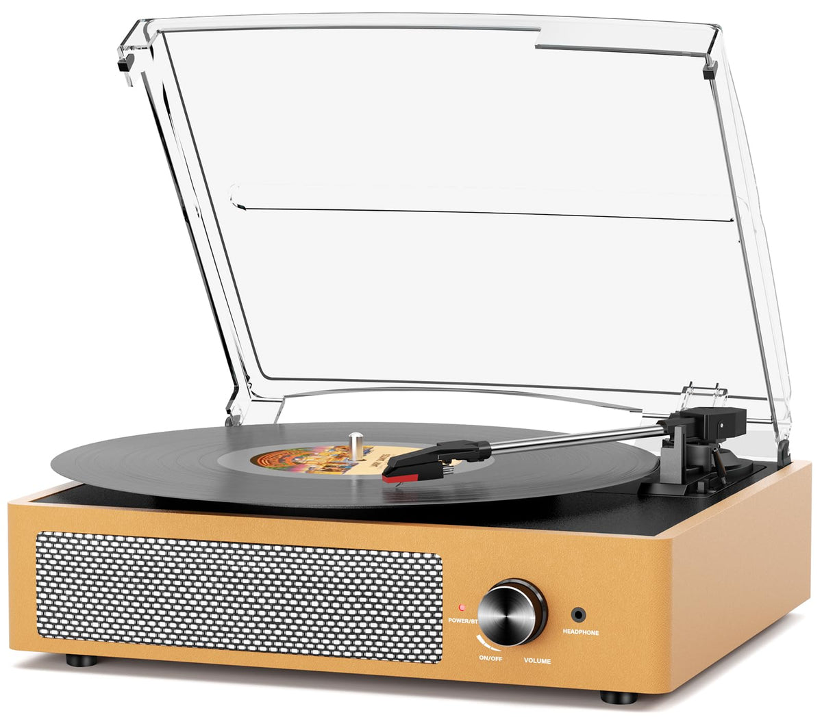 Vinyl Record Player Turntable with Built-in Bluetooth Receiver & 2 Stereo Speakers, 3 Speed 3 Size Portable Retro Record Player for Entertainment and Home Decoration Father Jim Norris notebooks