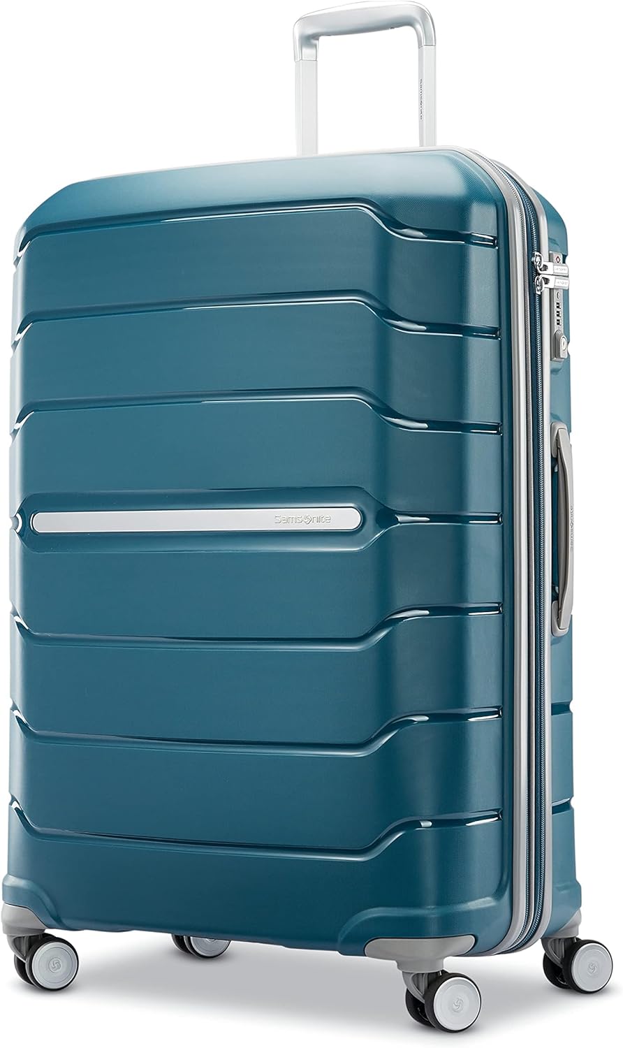 Samsonite Freeform Medium Luggage with Dual 360° Spinner Wheels - Checked Suitcase - TSA Lock, Airline-Approved - Lightweight Durable Polypropylene Expandable Hardshell - Amethyst Purple