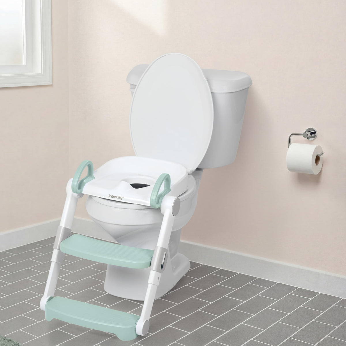 Ingenuity My Size Potty Training Toilet Kit with Sylvi Potty Training Book, Makes Learning