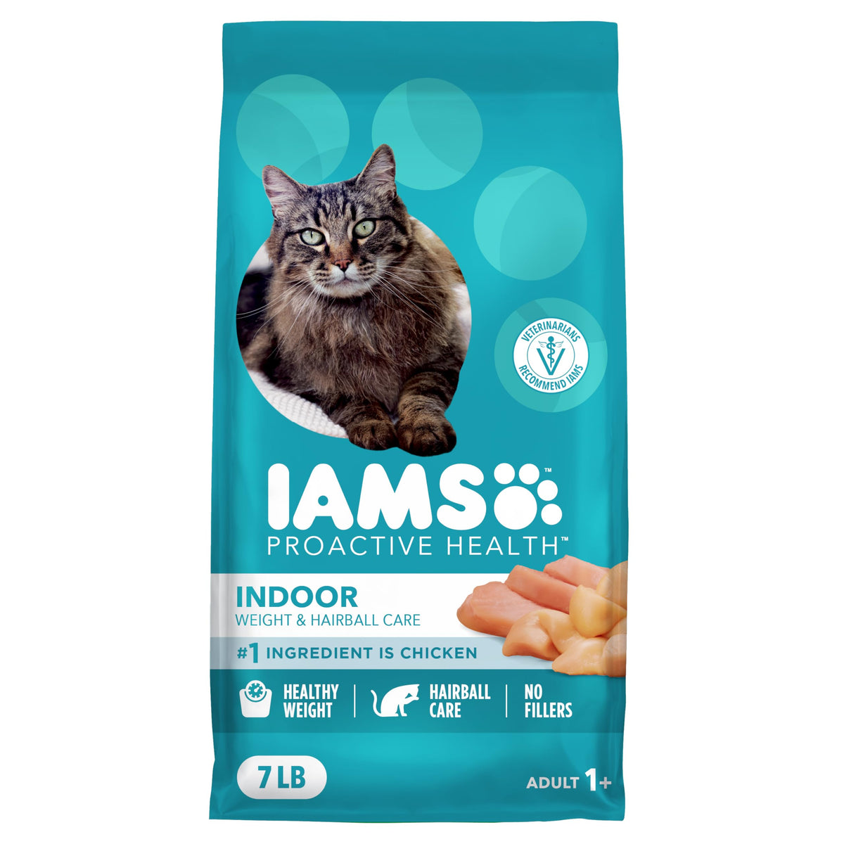 IAMS Proactive Health Indoor Dry Cat Food, Salmon, 7 lb