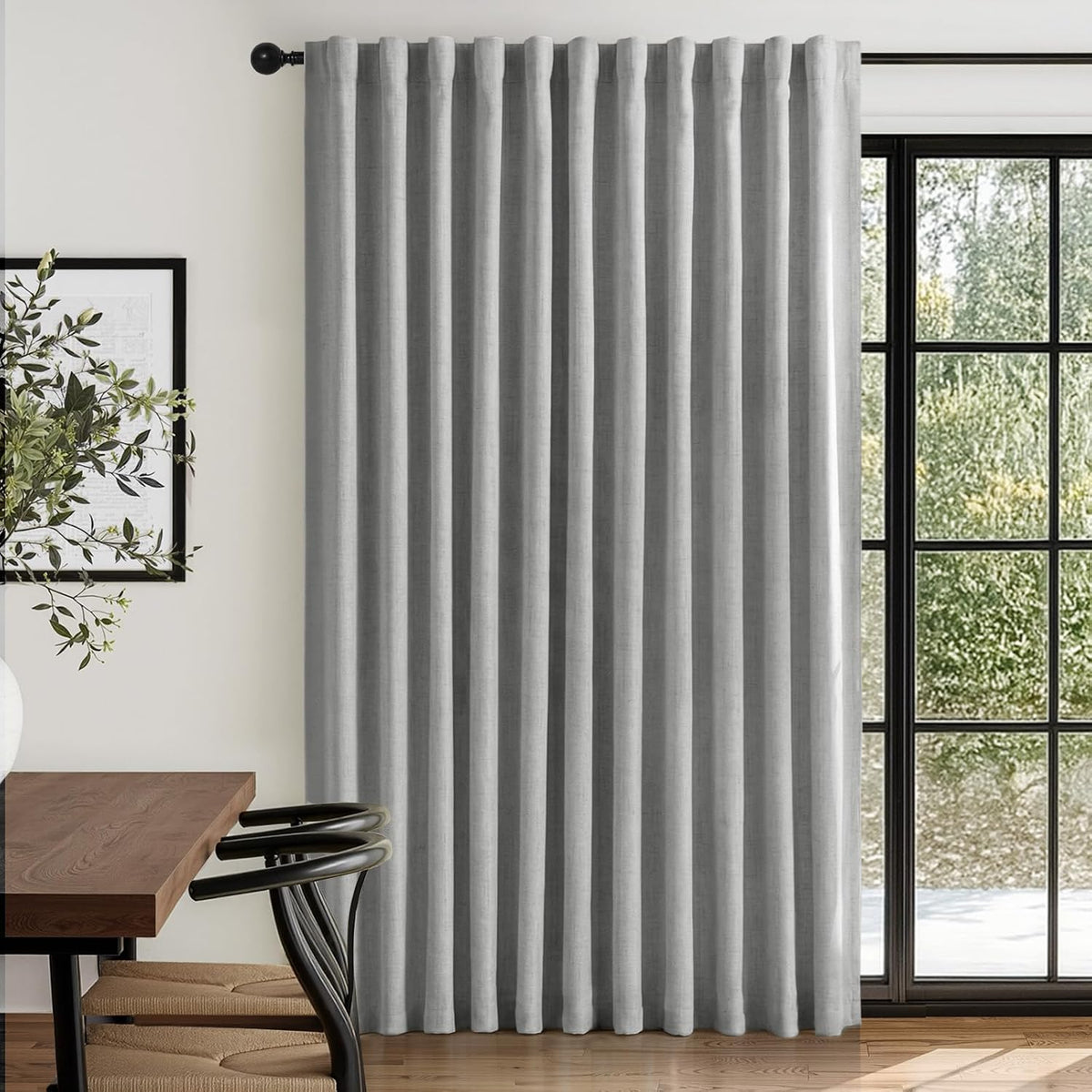 Blush Pink Total Blackout Sliding Door Curtains 96 Inches Long