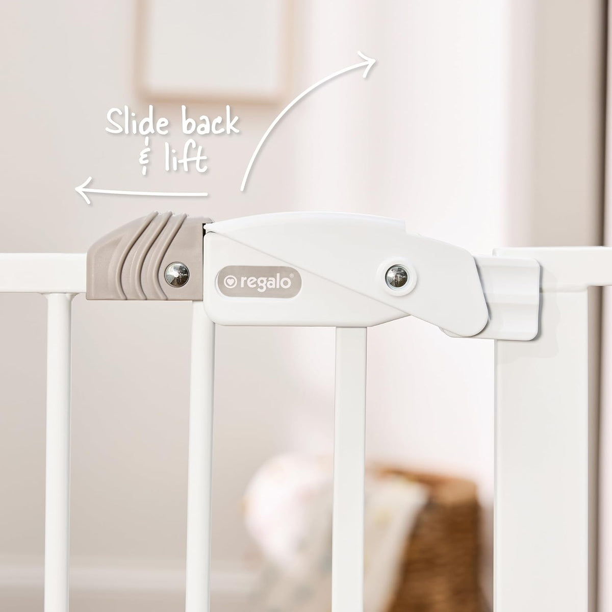 Regalo Safety 29"-38.5" Easy Step Baby Gate, Bottom of Stairs & Doorways