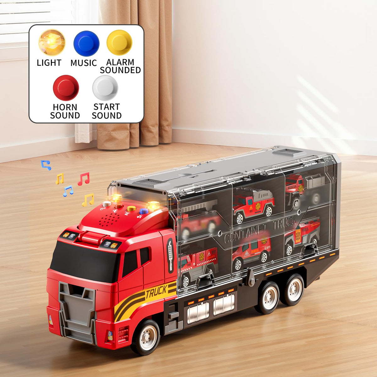 NIPLOOOW Kids Boys Construction Truck Vehicle Toy Set with Play Mat and Die-Cast Toy Car, Transport Carrier Truck for Kids 3-5, Birthday Gifts Toys for 3-8 Year Old Boys