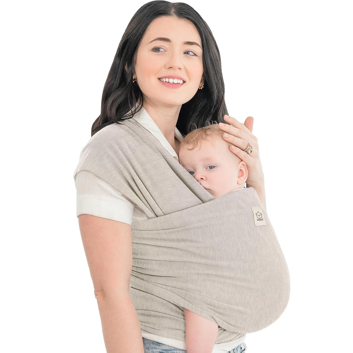 KeaBabies Baby Wrap Carrier, All in 1 Original Baby Carrier, Trendy Black