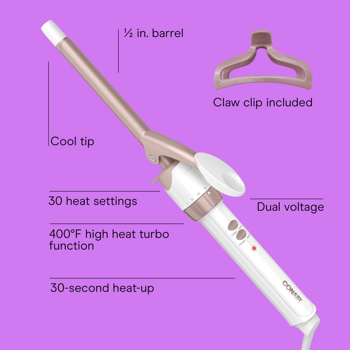 Conair Curling Iron, Double Ceramic, 1-in. Barrel, White/Rose Gold Father Jim Norris notebooks