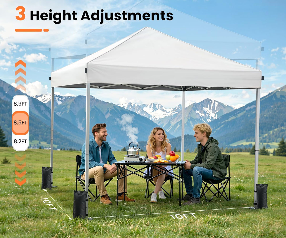 10x10 Pop Up Canopy Tent with One-Push Center Lock,Dark Gray Father Jim Norris notebooks