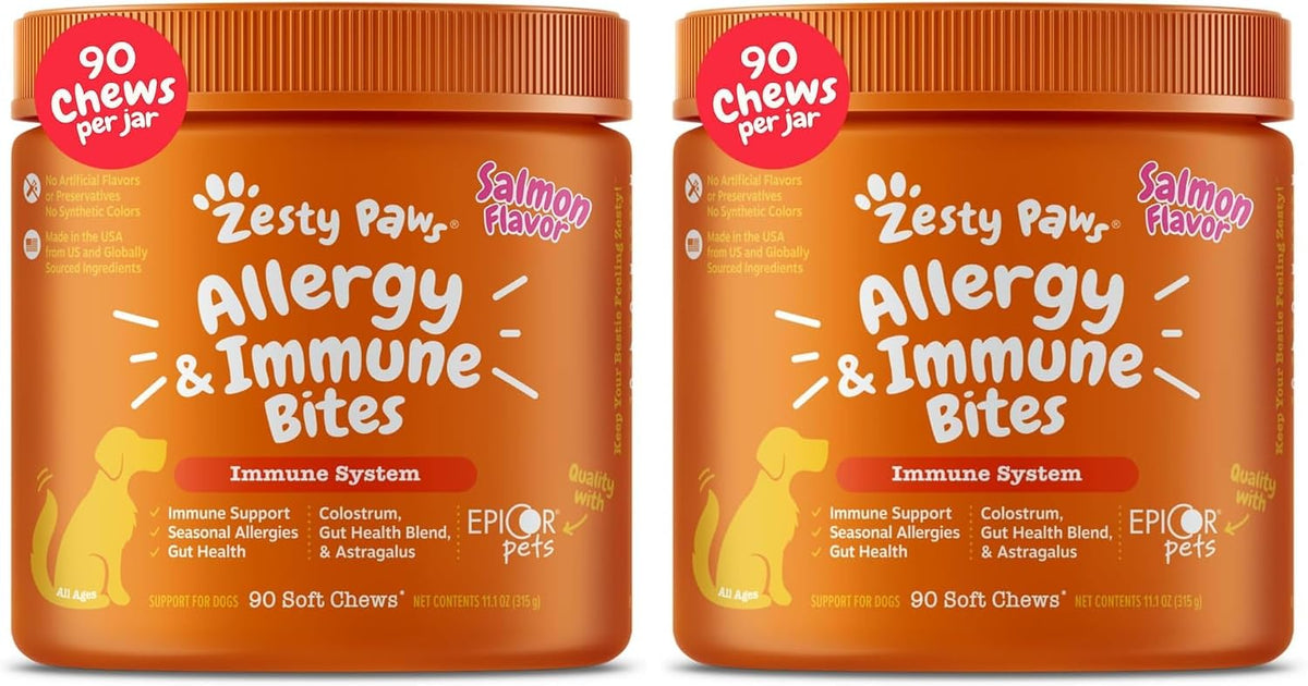 Zesty Paws Dog Allergy Chews - Dog Allergy Relief, Lamb, 90 Ct Father Jim Norris notebooks