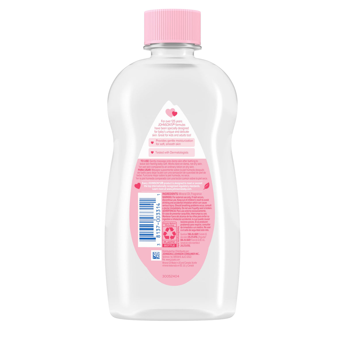 Johnson's Baby Oil, Hypoallergenic, 3 fl oz