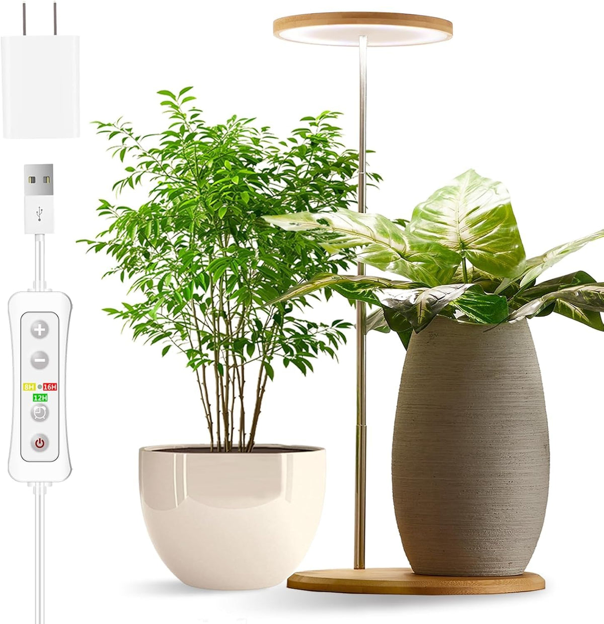 Yadoker 144 LEDs Full Spectrum Plant Grow Light for Indoor Plants,Height Adjustable, 6.3" Aluminum Housing,Automatic Timer with 8/12/16 Hours,10-Level Brightness,Black Plant Light with Base,2 Pack Father Jim Norris notebooks