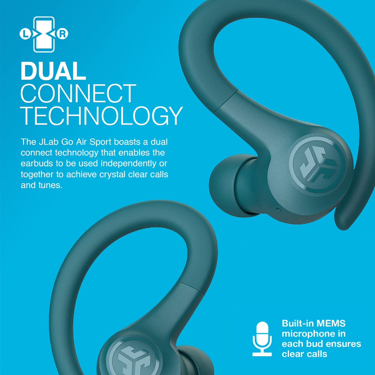 JLab, Go Sport+, True Wireless Workout Earbuds, Bluetooth Sport Earbuds, Clear Calling, Teal Father Jim Norris notebooks
