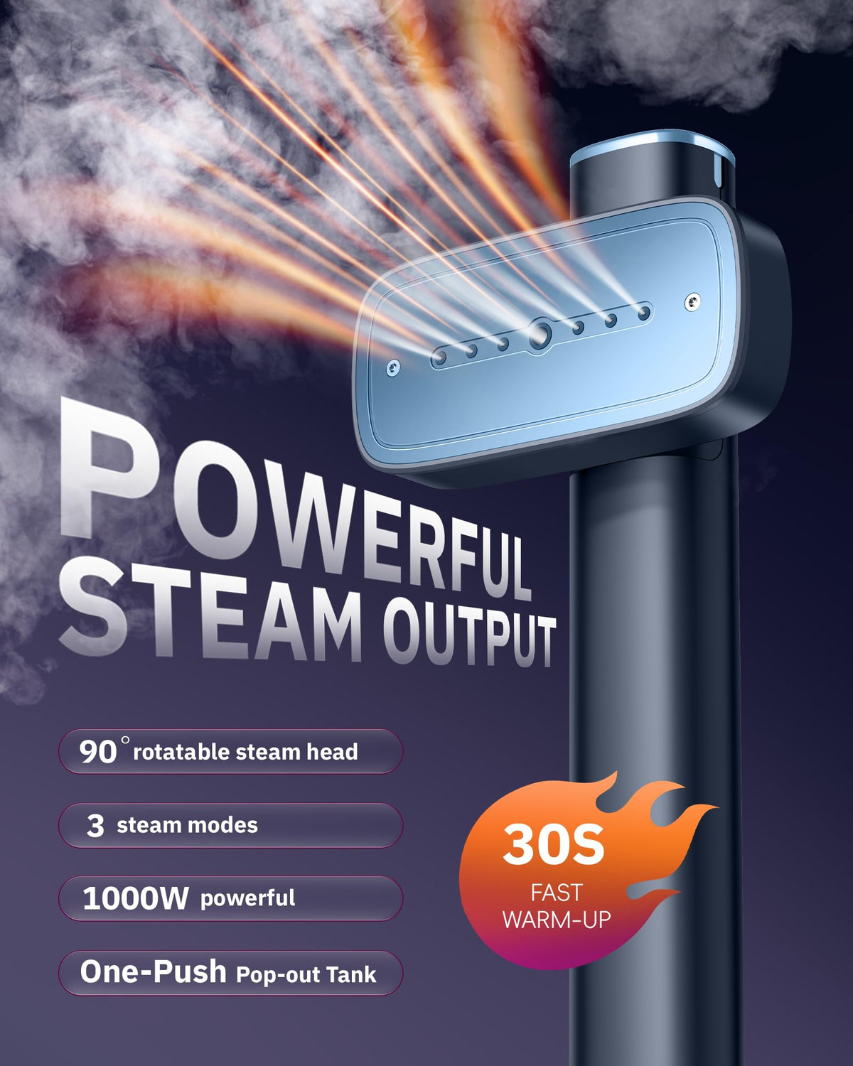OGHom Steamer for Clothes, 110-240V Travel Steamer & Iron 2 in 1, 1000W Powerful Steam.