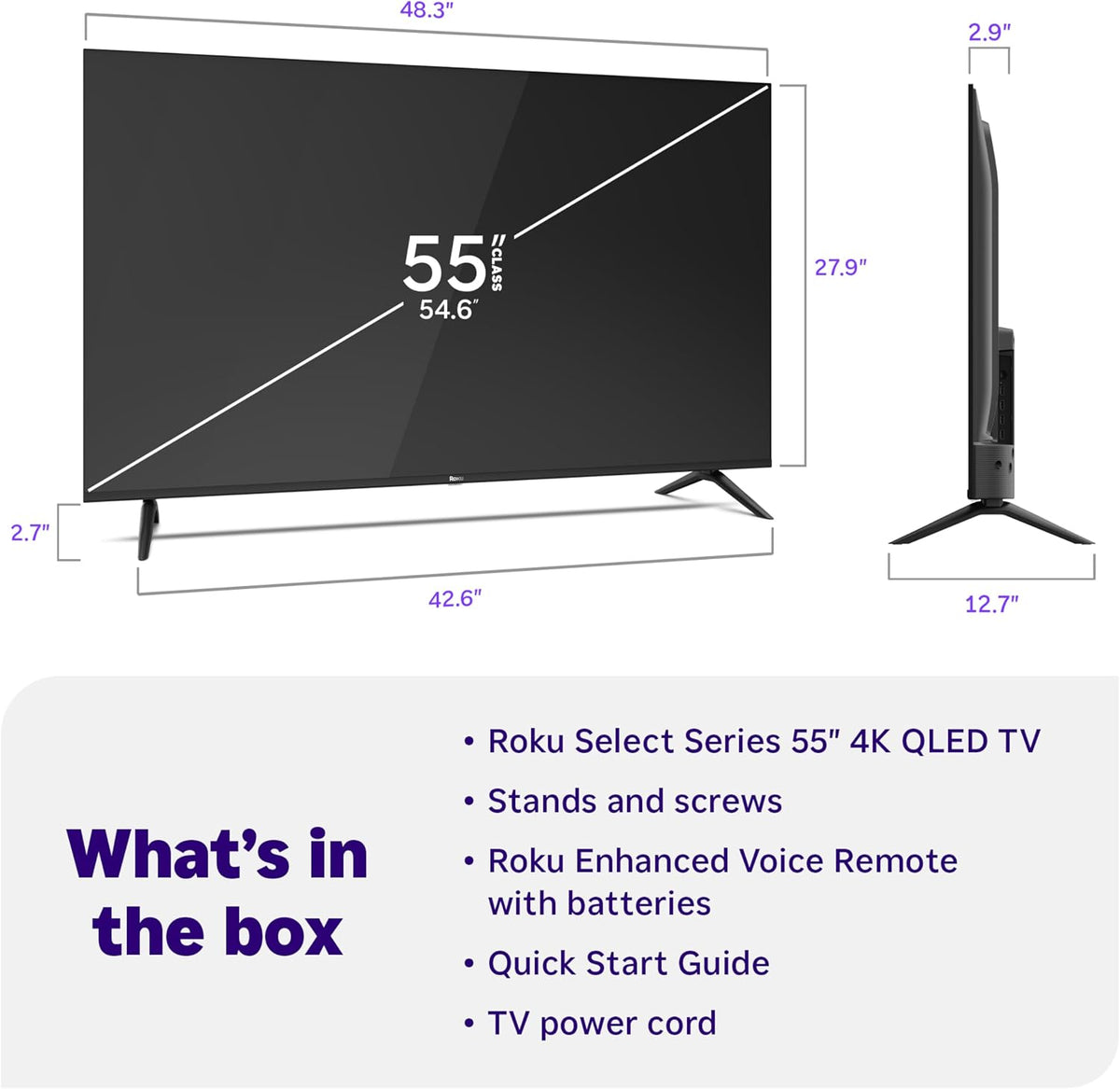 Roku 55-Inch Select Series Smart TV 2026-4K (2160p) QLED TV TV Father Jim Norris notebooks