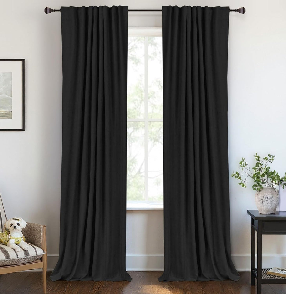 Blush Pink Total Blackout Sliding Door Curtains 96 Inches Long