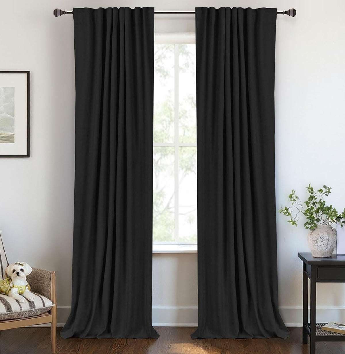 Blush Pink Total Blackout Sliding Door Curtains 96 Inches Long