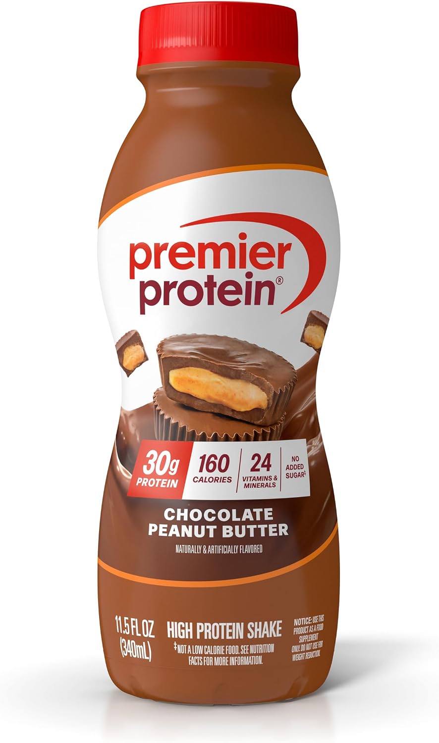 Premier Protein 30g High Protein Shake, Chocolate, 12 Pack