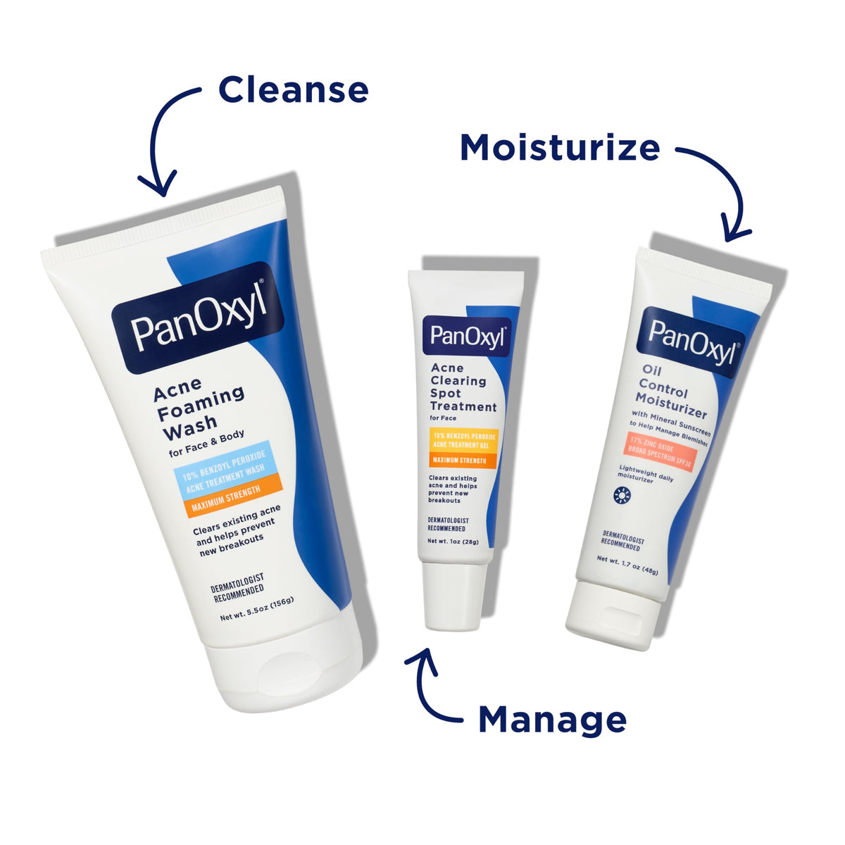 PanOxyl Acne Foaming Wash, 10% Benzoyl Peroxide, For Face & Body, 5.5 oz