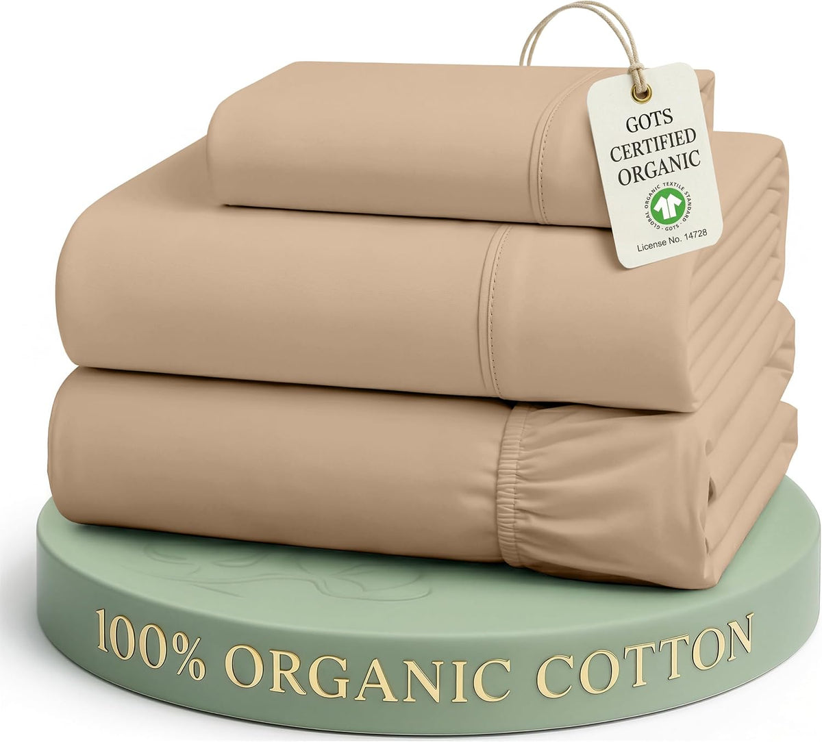 LANE LINEN California King Sheets 100% Organic Cotton 4pc Percale - White