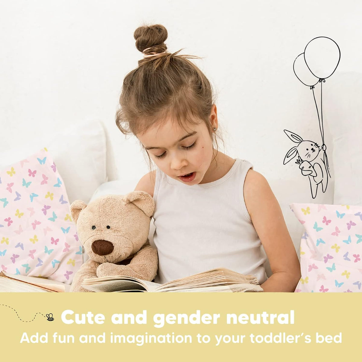Toddler Pillow with Pillowcase, 13x18 My Little Dreamy Pillow (ABC Land)