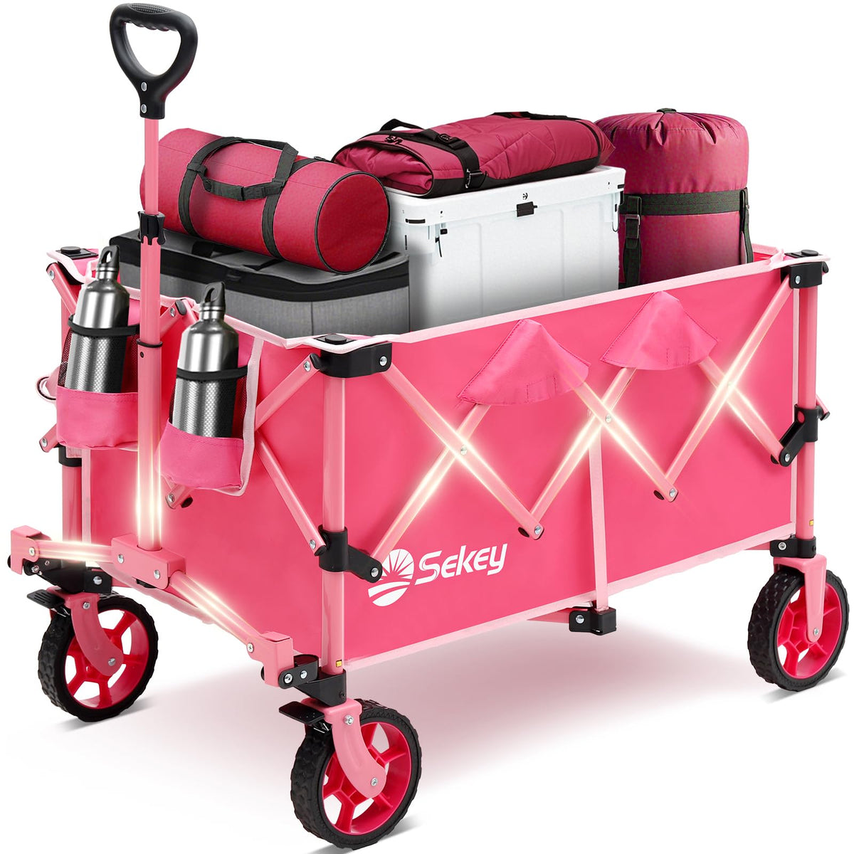 Sekey Lightweight Collapsible Wagon, 220 lb Capacity, Quick-Fold Cart Father Jim Norris notebooks