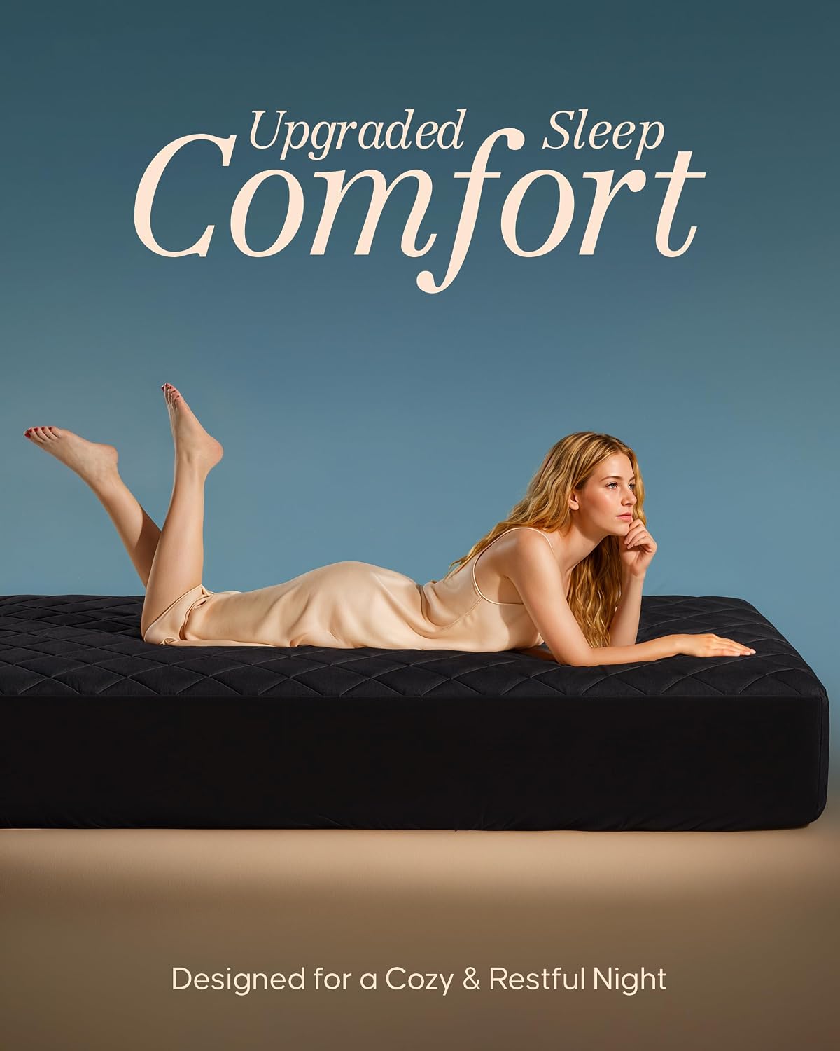 Queen Mattress Pad, Quilted Mattress Protector Topper fits 16" Deep Pocket