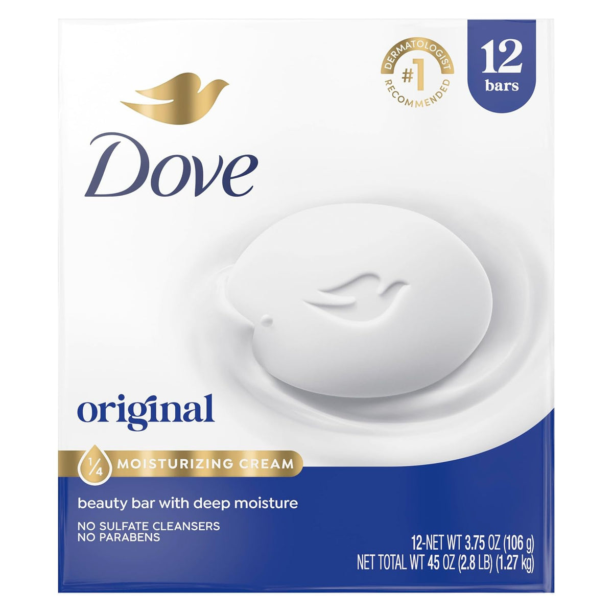 Dove Beauty Bar Soap Original 8 Count for Soft