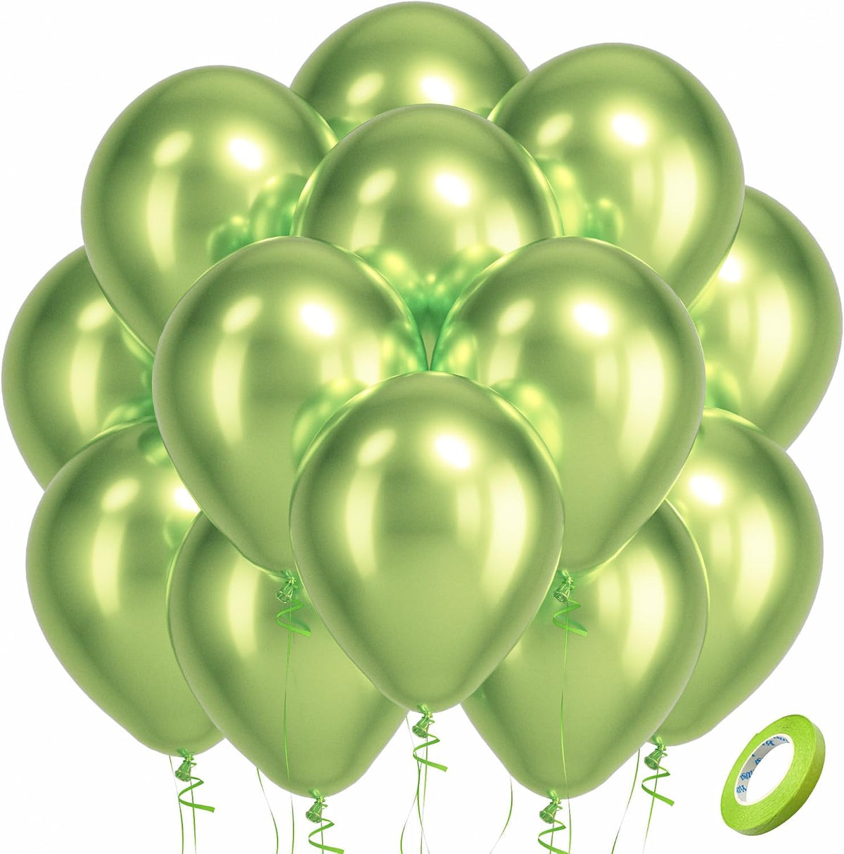 Bezente Assorted Latex Rainbow Balloons 100 Pack 12 inch
