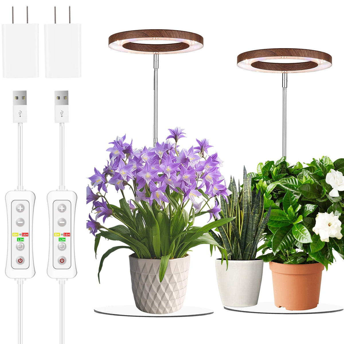 Yadoker 144 LEDs Full Spectrum Plant Grow Light for Indoor Plants,Height Adjustable, 6.3" Aluminum Housing,Automatic Timer with 8/12/16 Hours,10-Level Brightness,Black Plant Light with Base,2 Pack Father Jim Norris notebooks