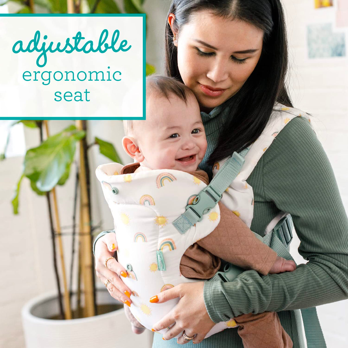 Infantino Flip 4-in-1 Baby Carrier Convertible Ergonomic, Gray