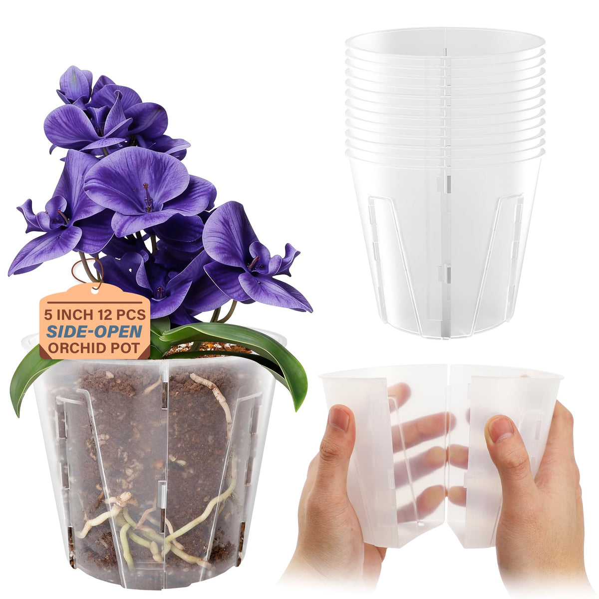 Bluepro Clear Nursery Pots with Humidity Domes, 4 Inch, 30-Pack Father Jim Norris notebooks