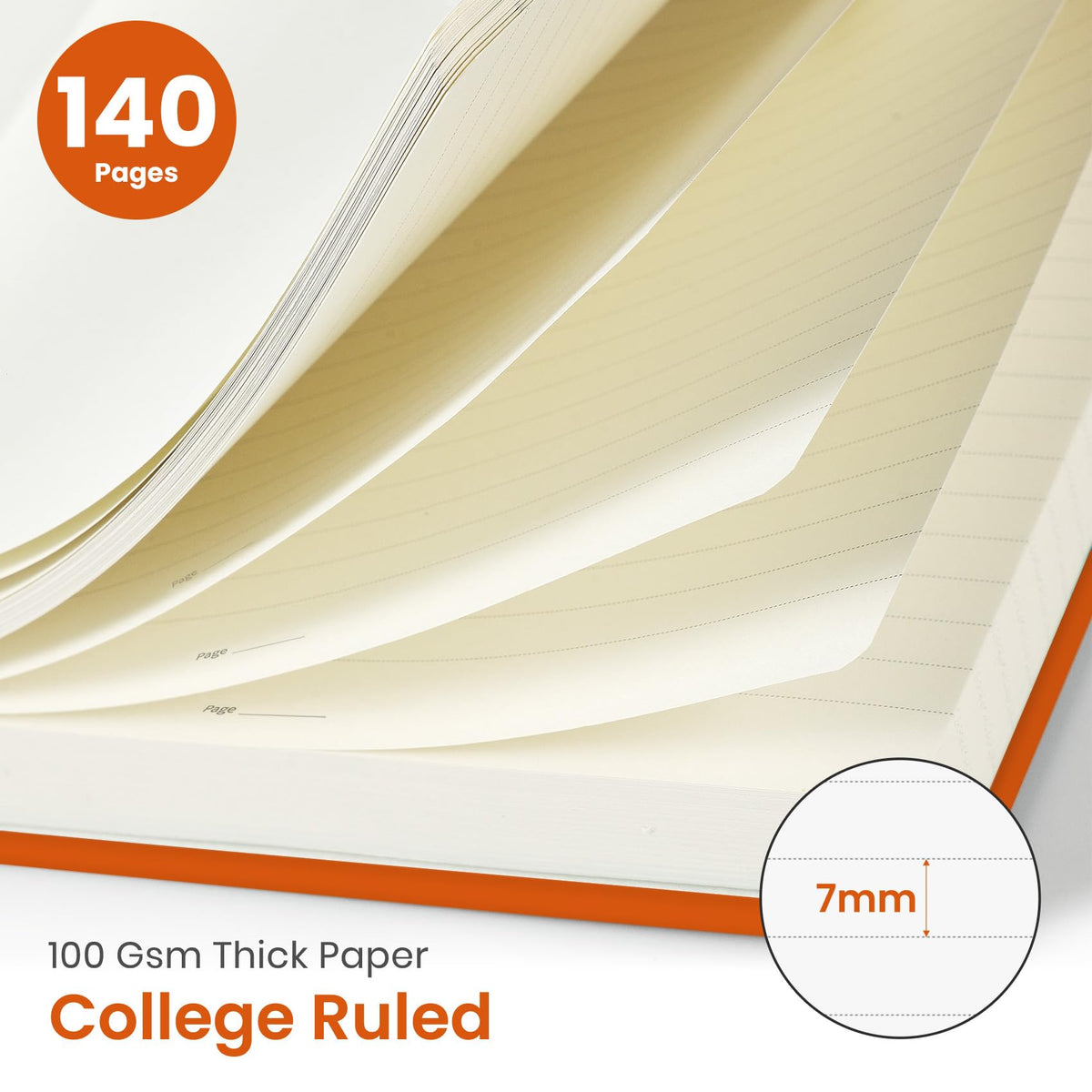 Taja Lined Spiral Notebook for Work, 5.7"x7.9" Spiral Journal College Ruled Father Jim Norris notebooks
