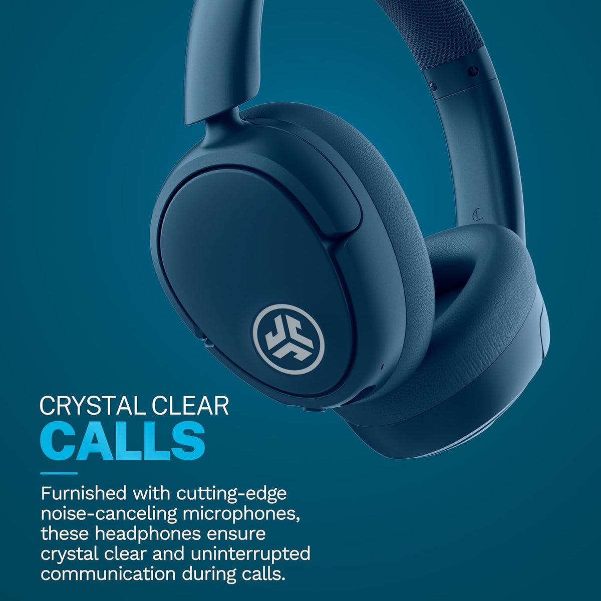 JLab JBuds Lux ANC Wireless Over-Ear Headphones, Limited Edition Navy Father Jim Norris notebooks