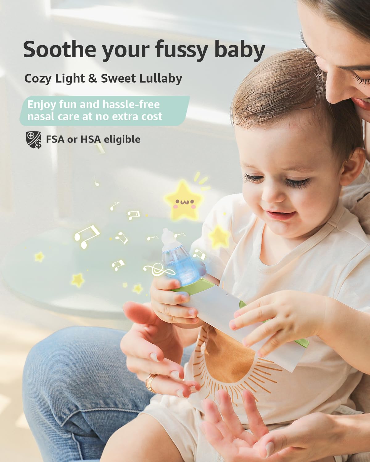 GROWNSY Baby Nasal Aspirator, Electric Nose Sucker, Powerful Suction,Grey