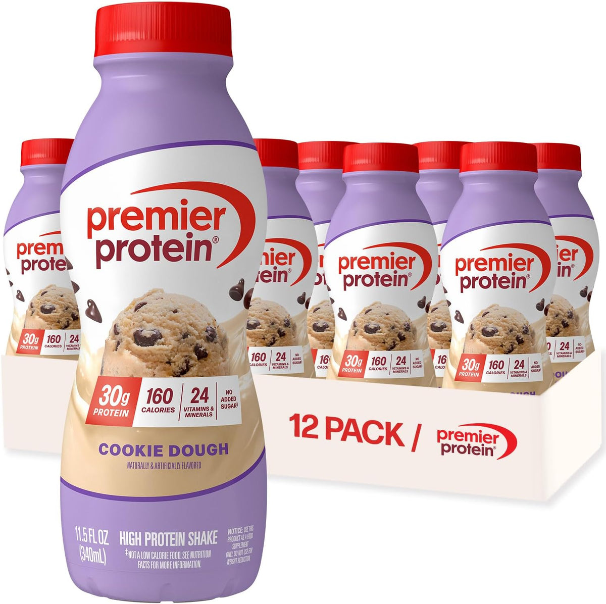 Premier Protein 30g High Protein Shake, Chocolate, 12 Pack