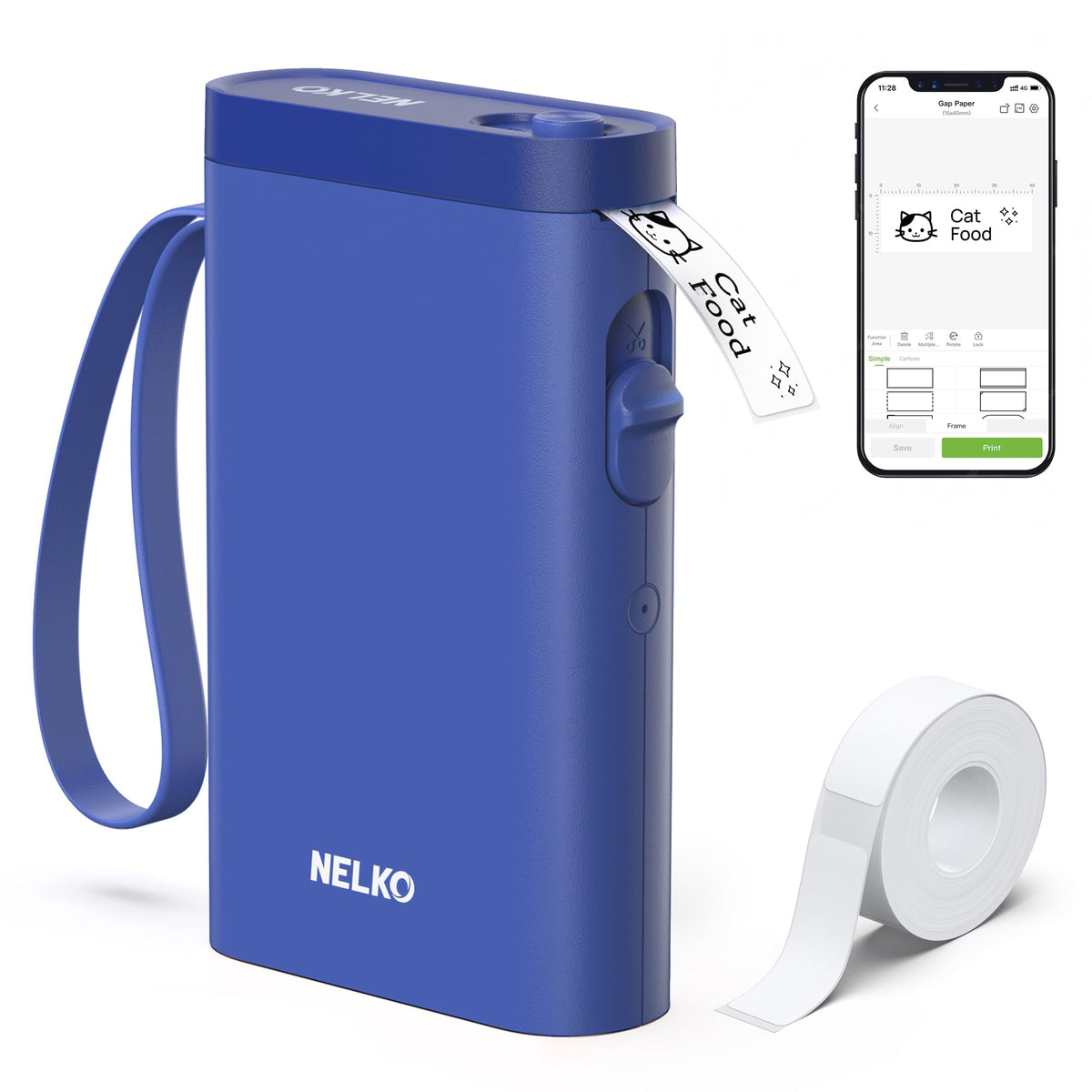 Nelko P21 Label Maker Machine with Tape, Bluetooth Label Printer, White Father Jim Norris notebooks