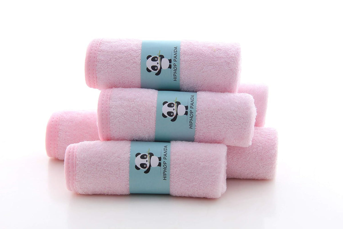 HIPHOP PANDA Ultra Soft Baby Washcloths, 2-Layer Absorbent Wash Cloths