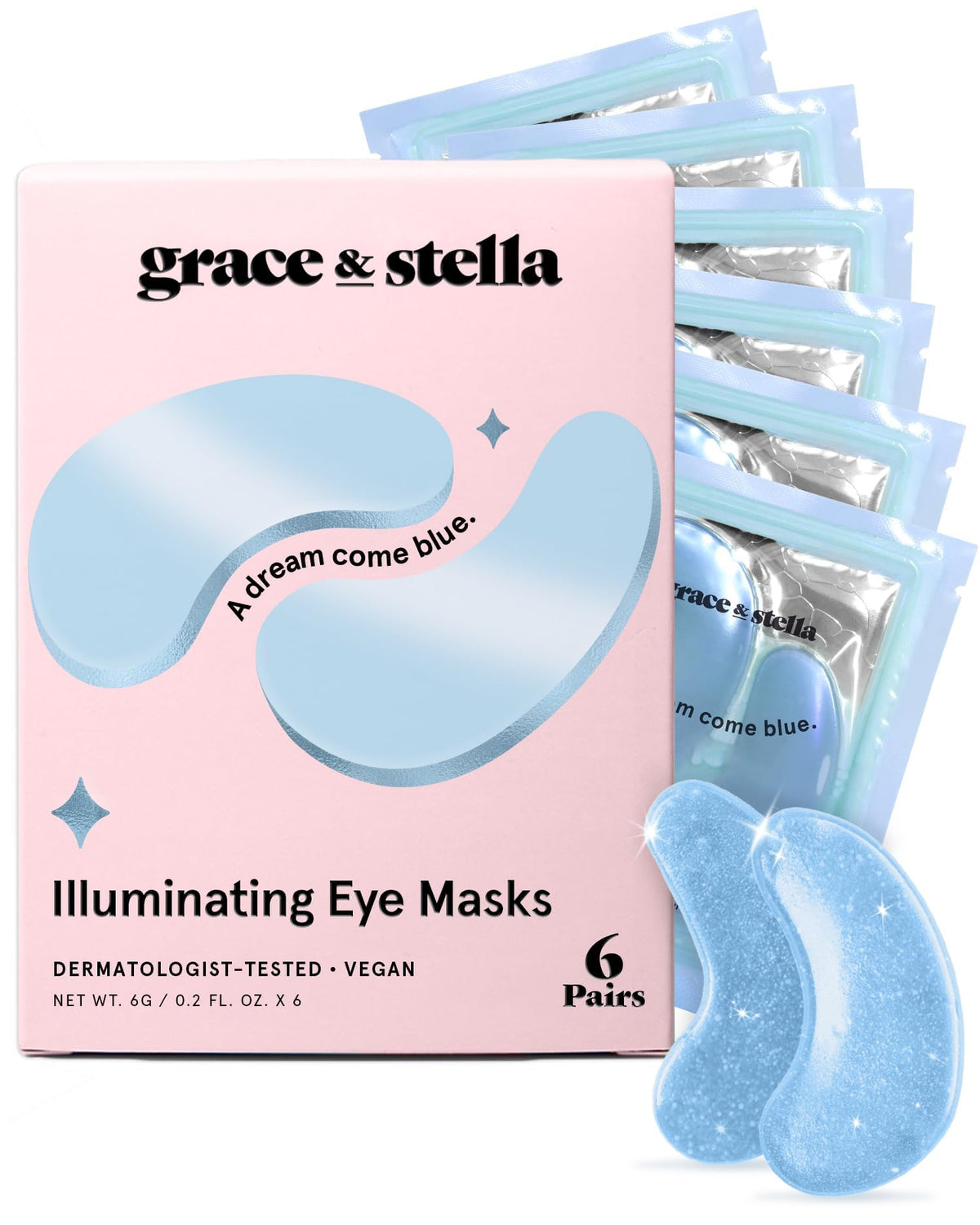 grace & stella Award Winning Eye Patches for Women (24 Pairs, Gold)