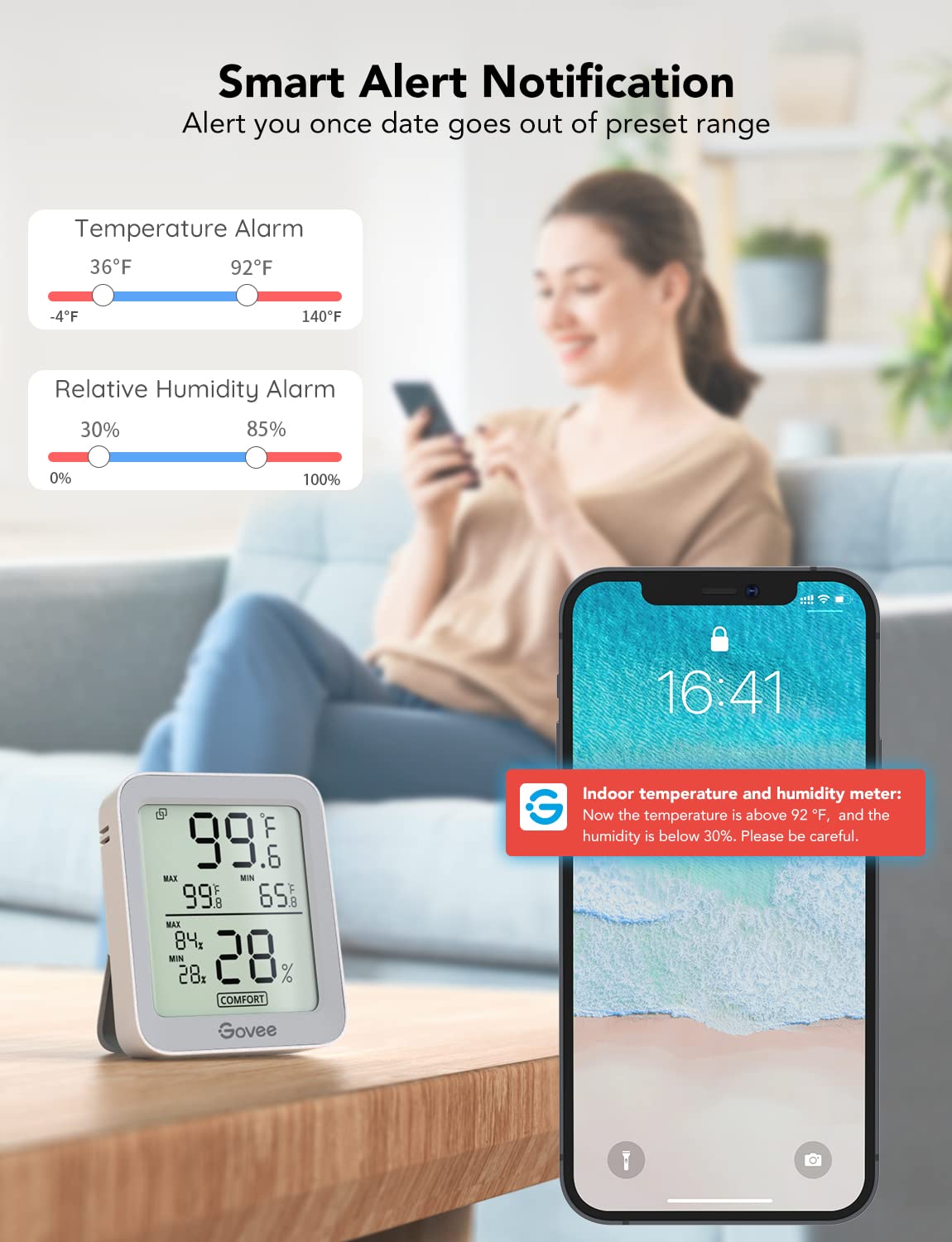 Govee Indoor Hygrometer Thermometer 2Pack H5075 with Bluetooth App Control Father Jim Norris notebooks