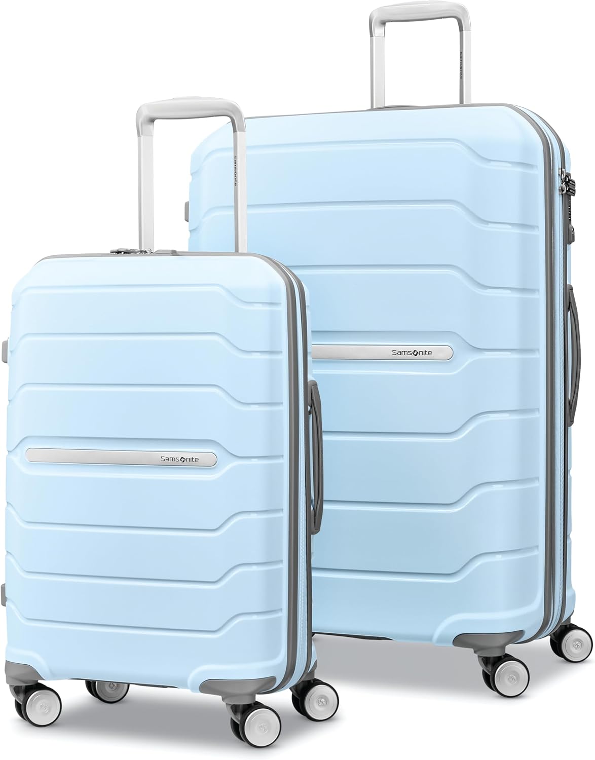Samsonite Freeform Medium Luggage with Dual 360° Spinner Wheels - Checked Suitcase - TSA Lock, Airline-Approved - Lightweight Durable Polypropylene Expandable Hardshell - Amethyst Purple