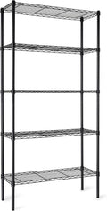Amazon Basics 5-Shelf Adjustable Heavy Duty Steel Wire Storage Shelves for Garage