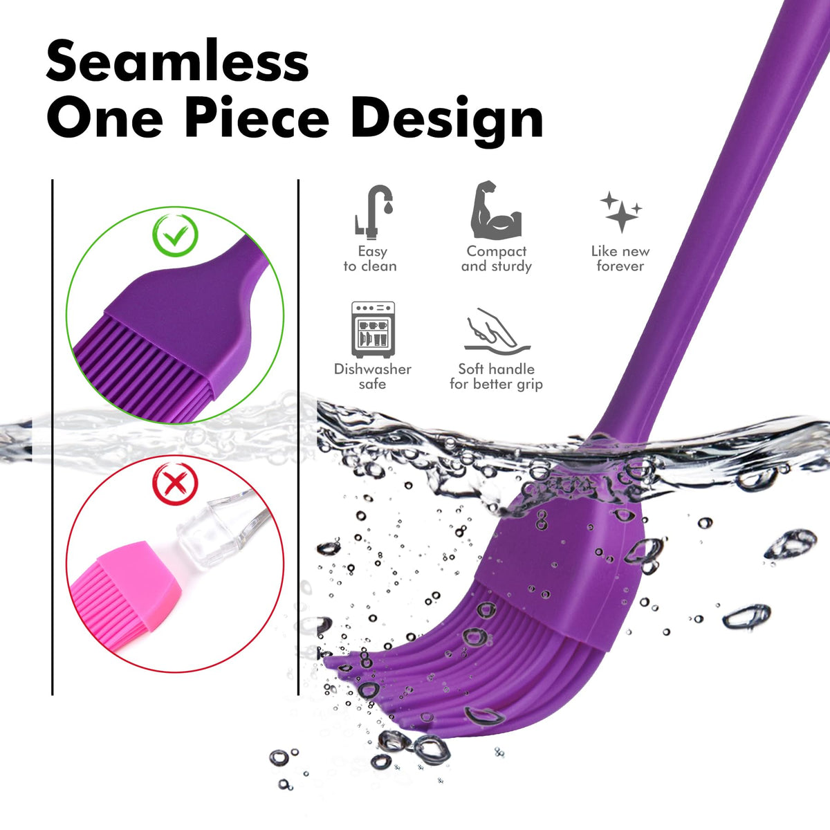 HOTEC Silicone Basting &Pastry Brushes BPA Free, Classic Blue 2 Father Jim Norris notebooks