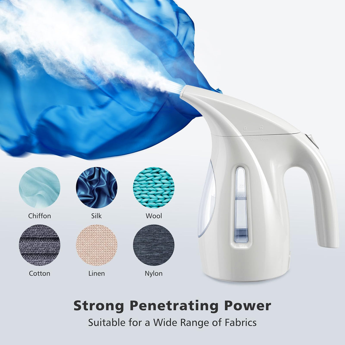 HiLIFE Steamer for Clothes, Portable Handheld Clothing Steamer, 240ml Big Capacity, 700W, Strong Power, Fabric Quick Wrinkle Remover with Brush for Home, Office(ONLY 120V)(Ink Black)