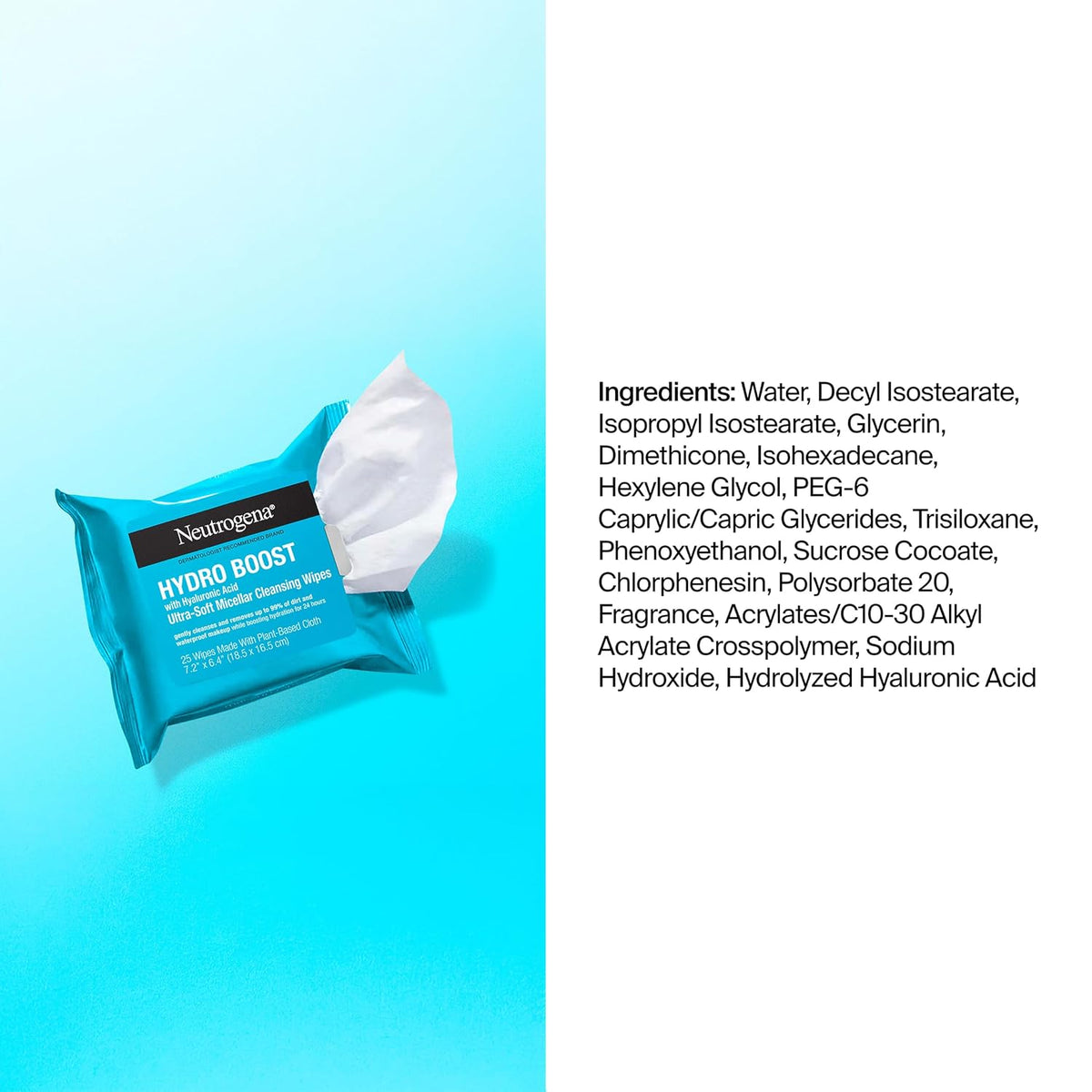 Neutrogena Hydro Boost Cleansing Wipes Makeup Remover,