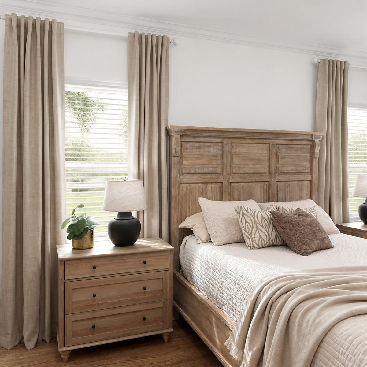 Blush Pink Total Blackout Sliding Door Curtains 96 Inches Long
