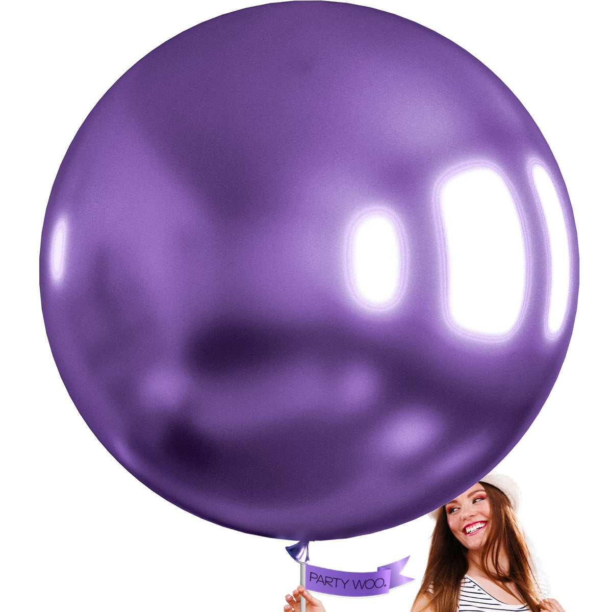 PartyWoo Assorted Colors Rainbow Balloons 50pcs Multicolor Colorful Color