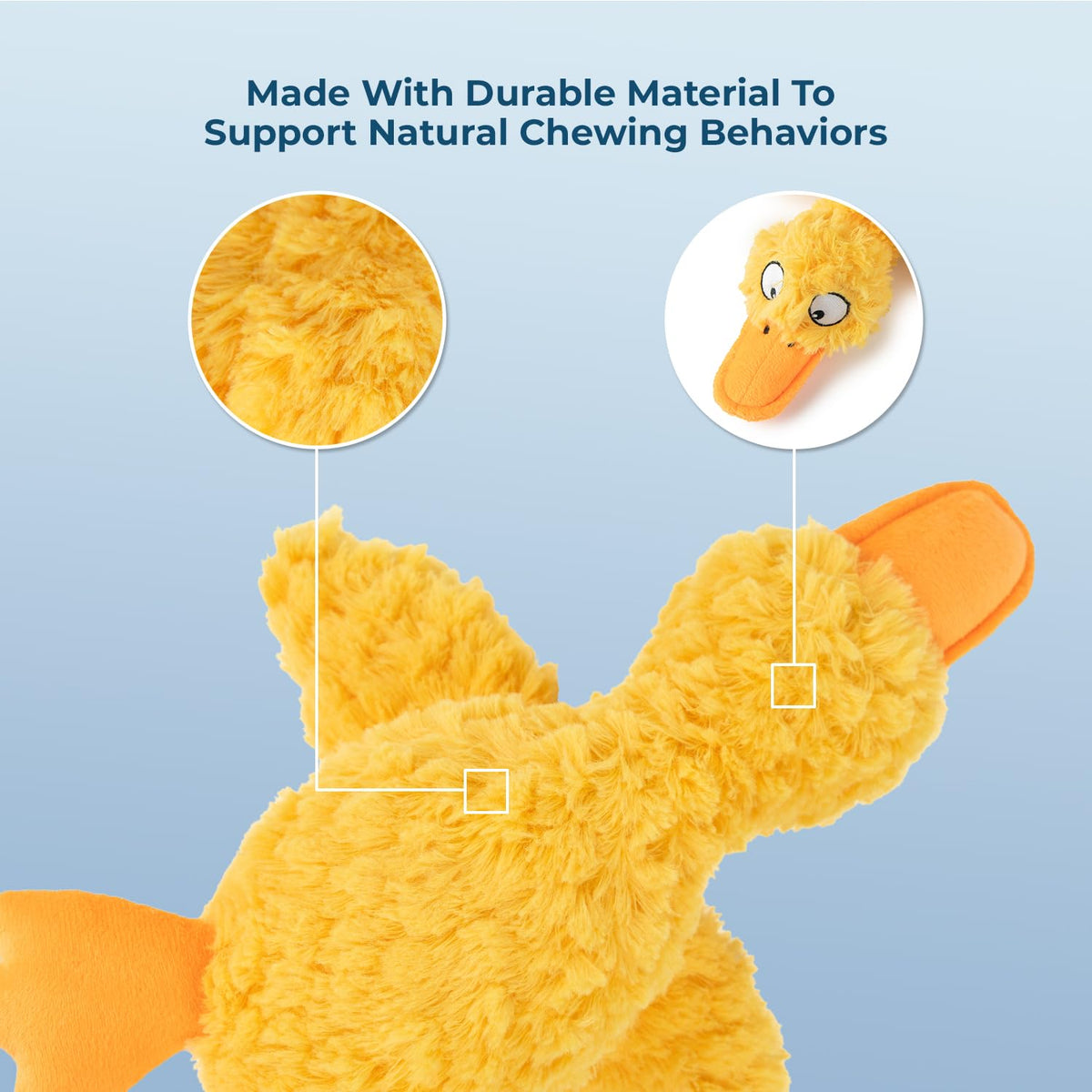 Best Pet Supplies Interactive Squeaky Dog Toy - Crinkle Duck, Blue Father Jim Norris notebooks