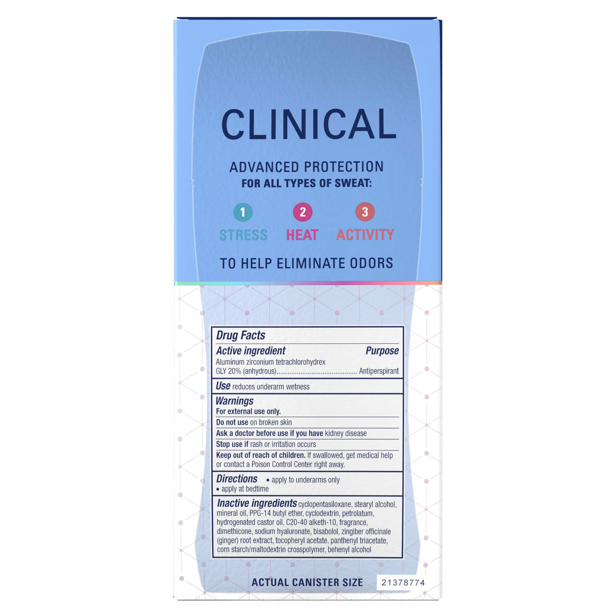 Secret Clinical Antiperspirant Deodorant for Women, Completely Clean 2.6 oz